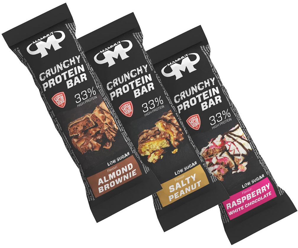 Best Body Mammut Crunchy Protein Bar, 12 x 45 g Riegel, Mix Box