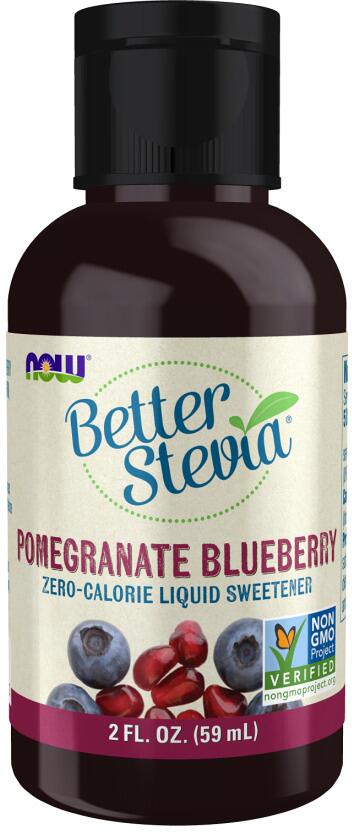 Now Foods Better Stevia Liquid, 59 ml Flasche, Pomegranate Blueberry