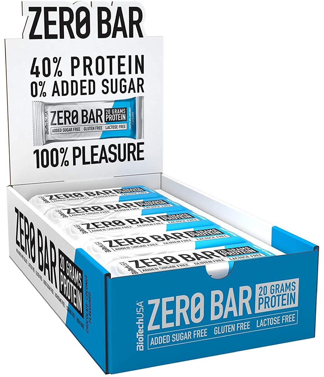 BioTech USA Zero Bar, 20 x 50 g Riegel, Schoko-Kokos