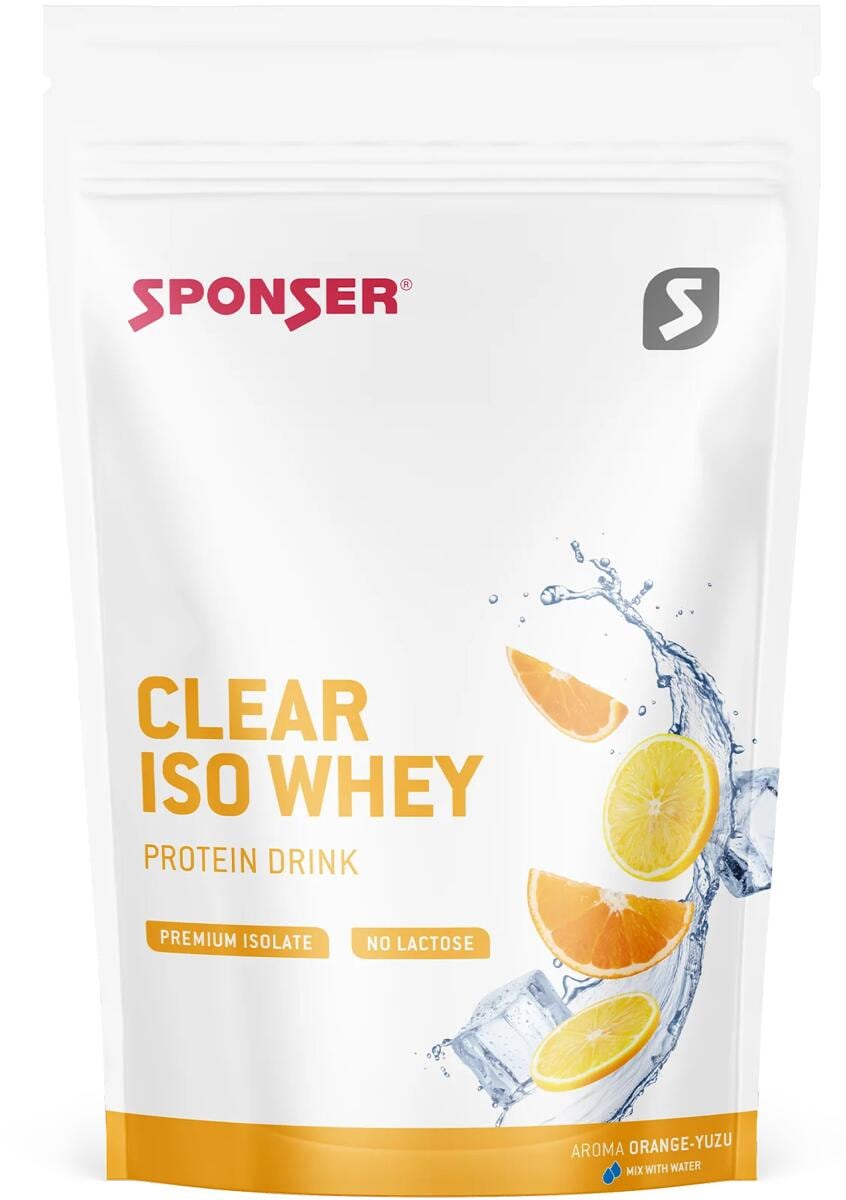 Sponser Clear Iso Whey, 450 g Beutel, Orange-Yuzu