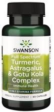 Swanson Full Spectrum Turmeric, Astragalus & Gotu Kola Complex, 60 Kapseln
