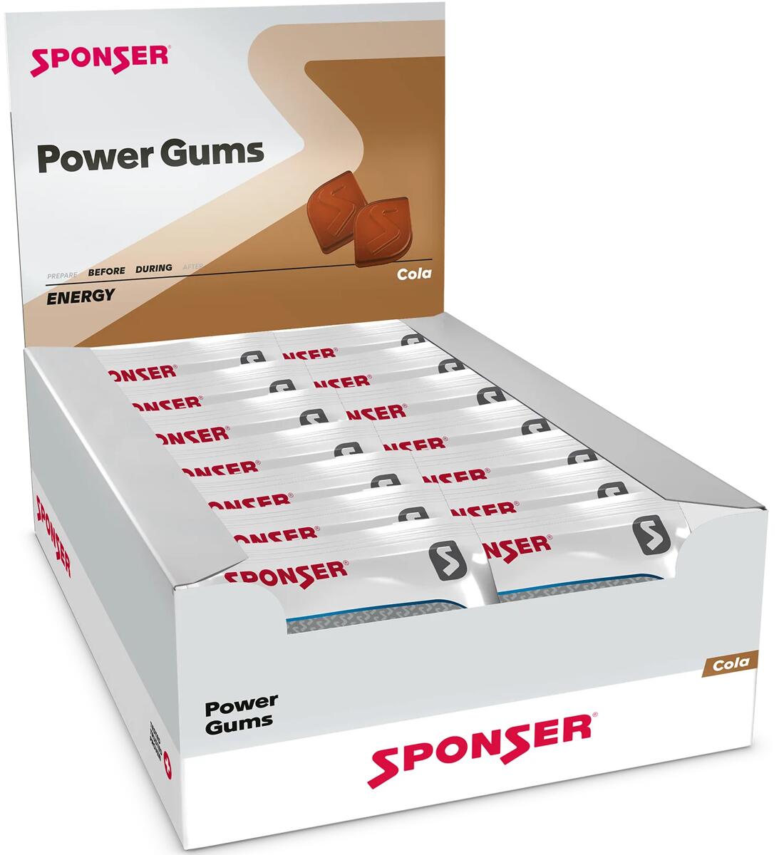 Sponser Power Gums, 20 x 75 g Beutel, Cola BCAA