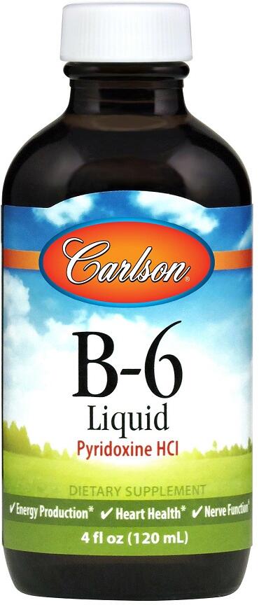Carlson Labs Vitamin B-6 Liquid, 120 ml Flasche, Beerenlimonade