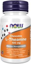 Now Foods L-Theanine with Inositol and Taurine 100 mg, 90 Kautabletten