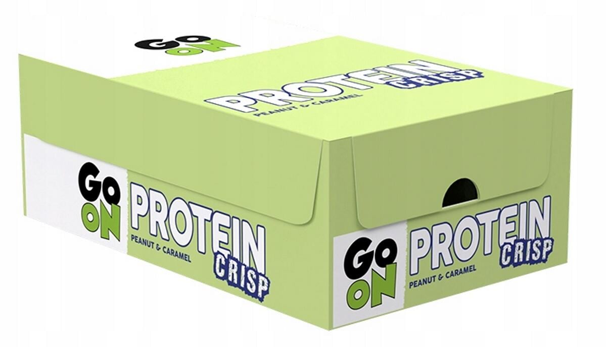 Go On Nutrition Protein Crisp Bar, 24 x 50 g Riegel, Peanut & Caramel