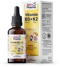 Zein Pharma Vitamin D3 + K2 Family Tropfen, 20 ml Flasche