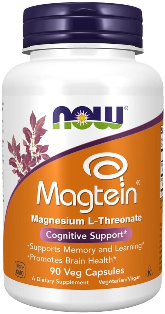 NOW Foods Magtein Magnesium L-Threonate, 90 veg Kapseln