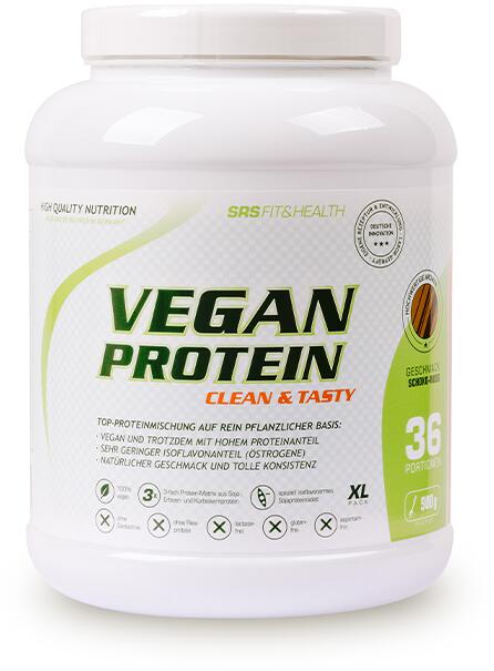 SRS Vegan Protein, 900 g Dose, Vanille-Karamell