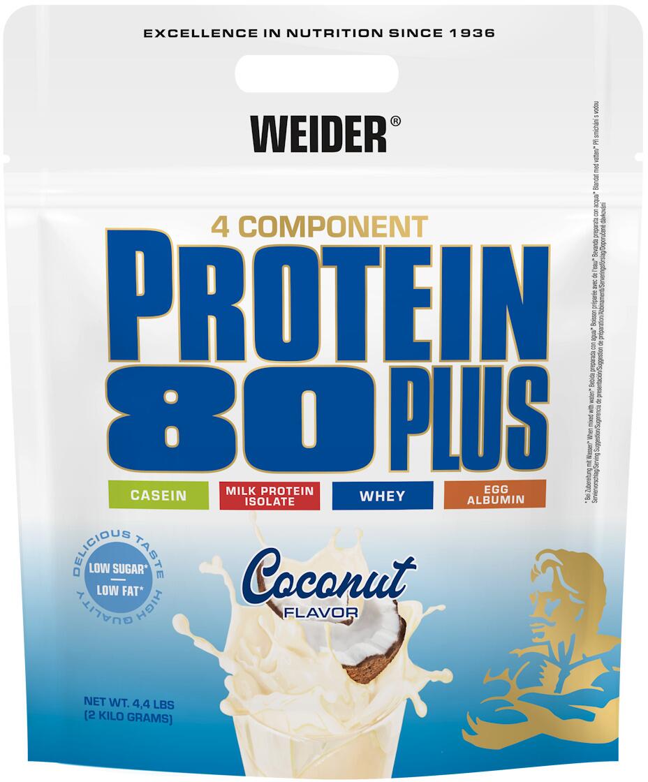 Joe Weider Protein 80 Plus, 2000 g Beutel, Coconut