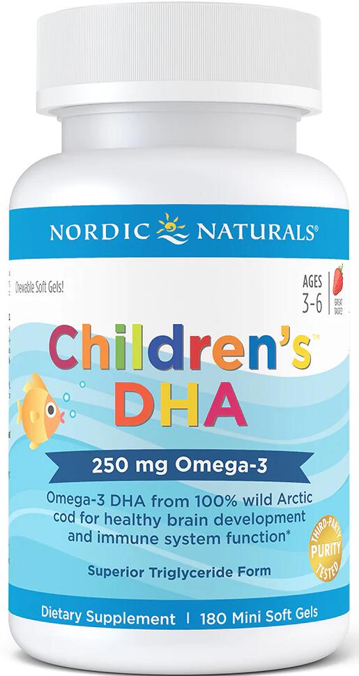 Nordic Naturals Children"s DHA, 180 Softgels, Strawberry