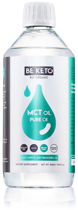 Organic MCT Oil 100% Liquid C8, 500 ml Flasche
