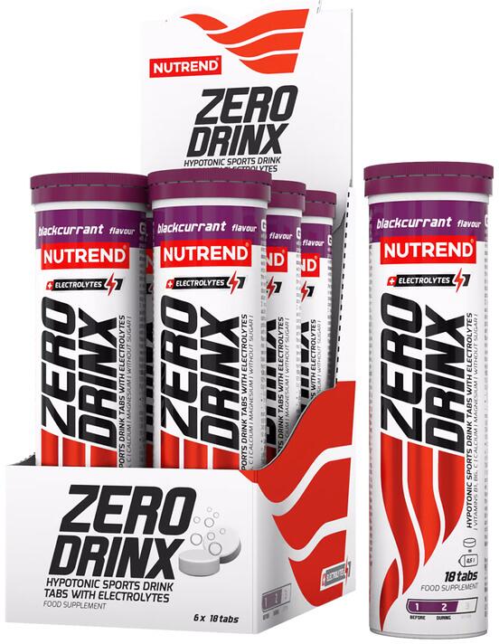 Nutrend Unisport Zerodrinx Tabs, 6 × 18 Brausetabletten, Blackcurrant