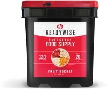 ReadyWise Emergency Food Supply Freeze Dried Fruit Bucket, 120 Portionen