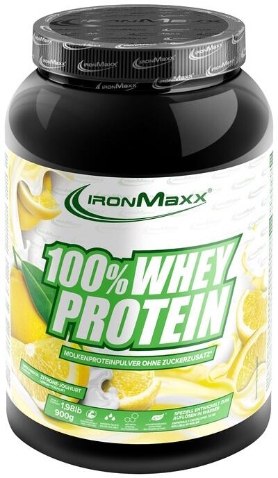 IronMaxx 100 % Whey Protein, 900 g Dose, Zitrone-Joghurt