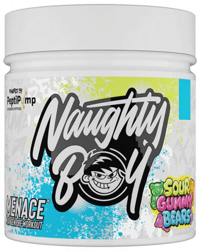 Naughty Boy Menace V2 Pre-Workout, 420 g Dose, Sour Gummy Bear