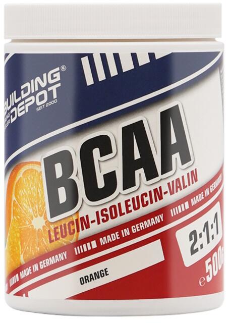 Bodybuilding Depot BCAA, 500 g Dose, Orange