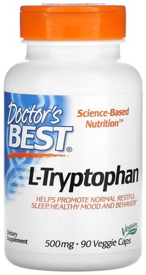 Doctors Best L-Tryptophan - 500 mg, 90 Kapseln