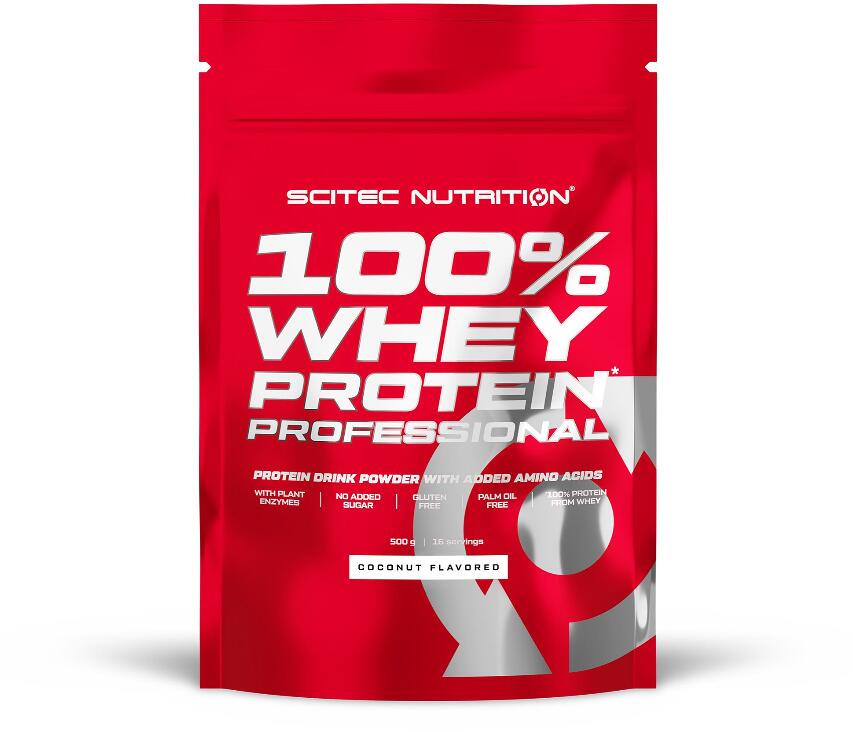 Scitec Nutrition 100% Whey Protein Professional, 500 g Beutel, Kokosnuss