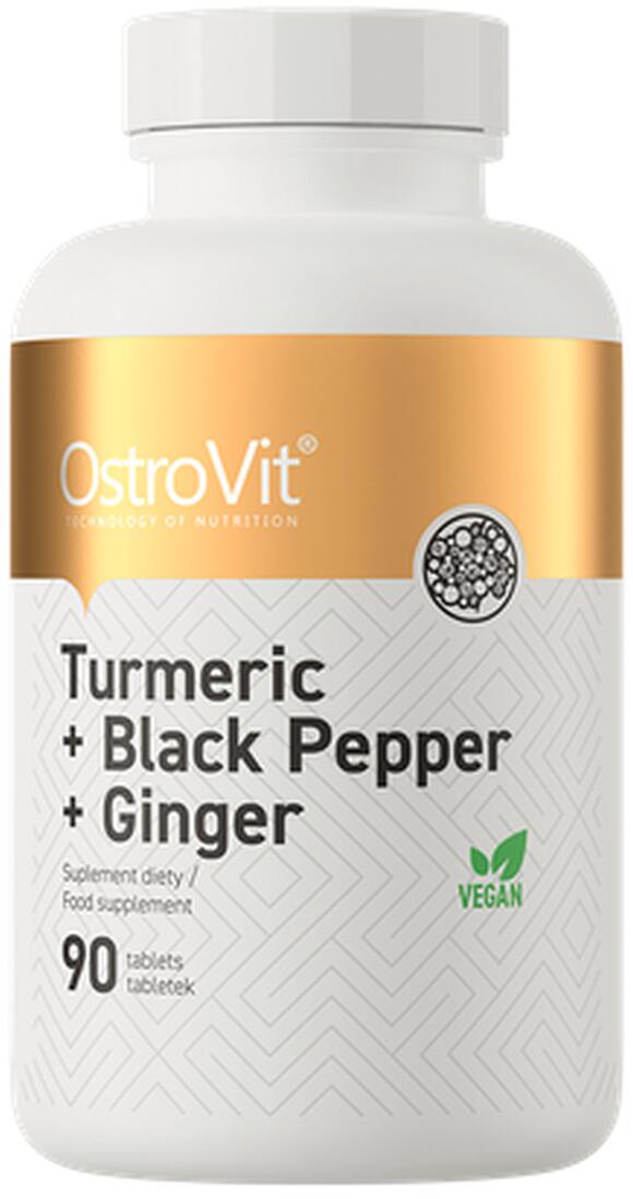 OstroVit Turmeric + Black Pepper + Ginger, 90 Tabletten