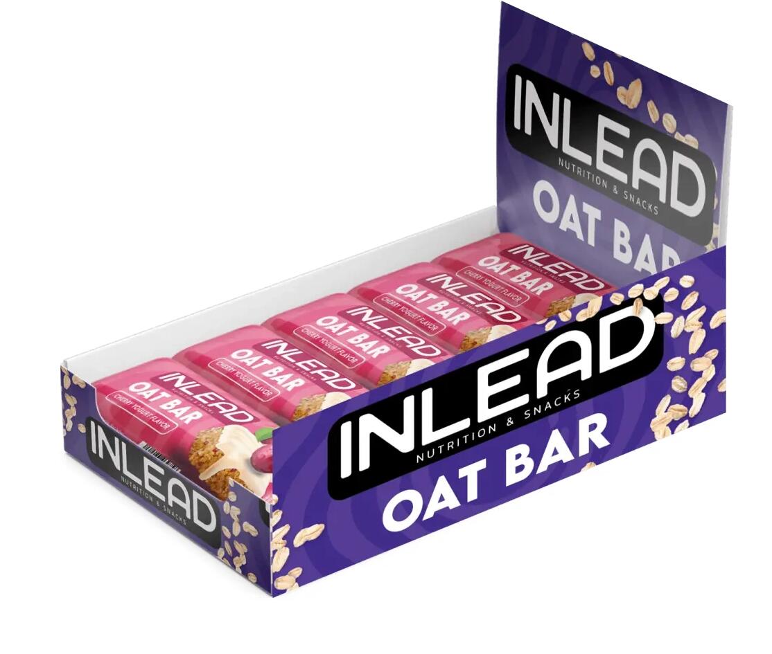 Inlead Oat Bar, 20 x 100 g Riegel, Cherry Yogurt Flavor