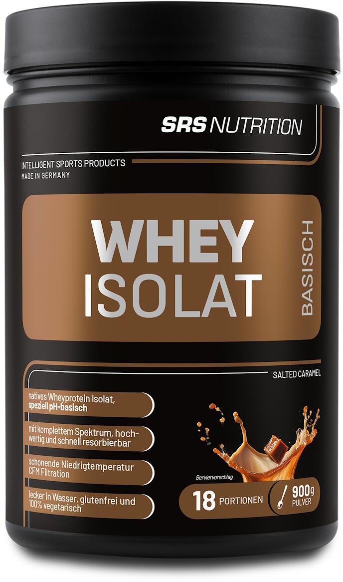 SRS Whey Isolat Basisch, 900 g Dose, Salted Caramel