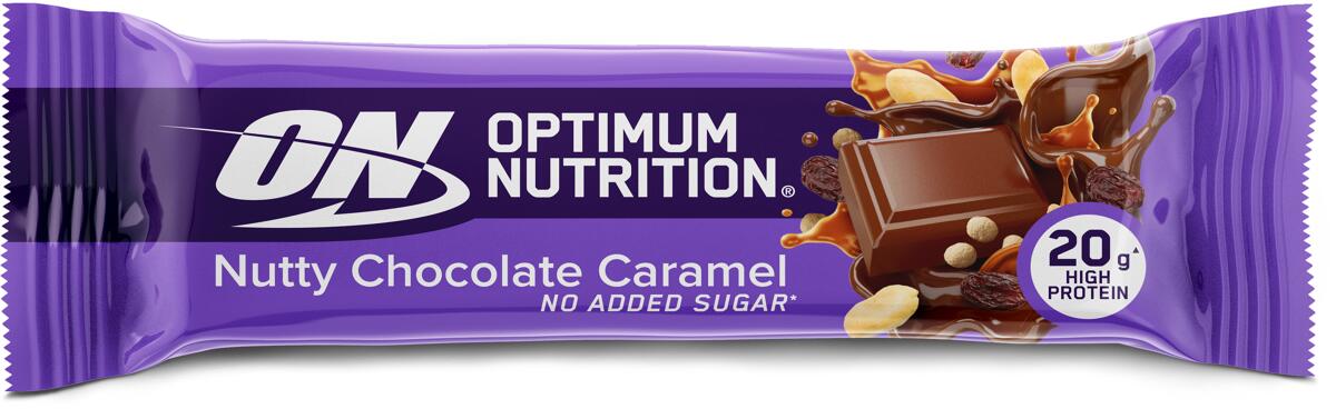 Optimum Nutrition Nutty Chocolate Caramel Bar, 1 x 70 g Riegel