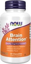 Now Foods Brain Attention, 60 Kautabletten