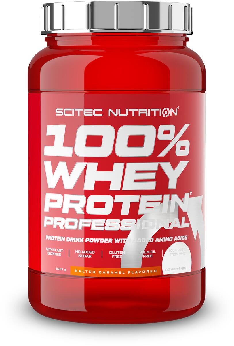 Scitec Nutrition 100% Whey Protein Professional, 920 g Dose, Salzkaramell