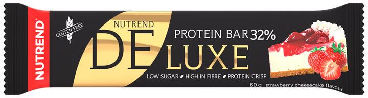 Nutrend Deluxe Protein Bar, 12 × 60 g Riegel, Strawberry Cheesecake
