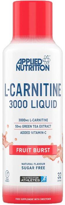Applied Nutrition, L-Carnitine Liquid 3000 + Green Tea, 480 ml Flasche, Fruit Burst