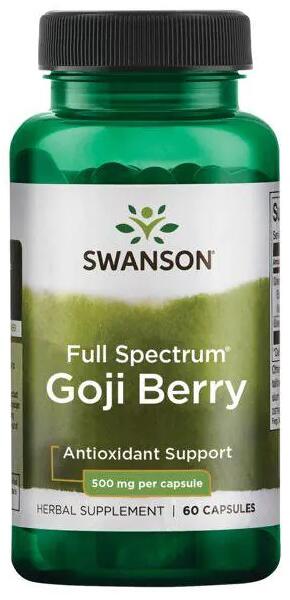 Swanson Full Spectrum Goji Berry 500 mg, 60 Kapseln