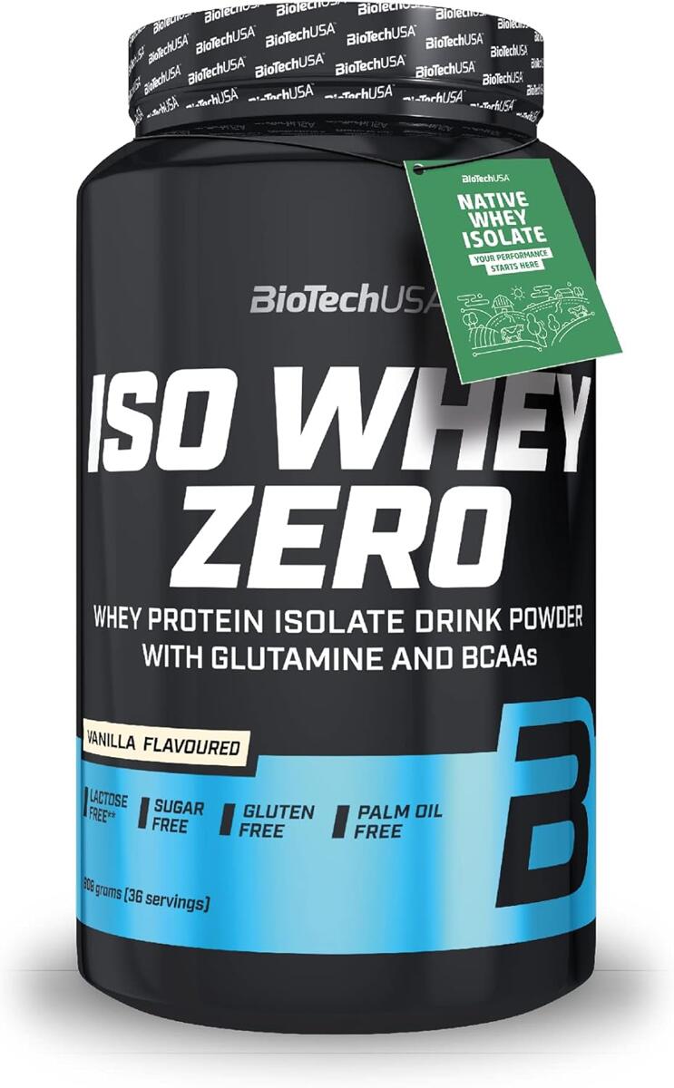 BioTech USA Iso Whey Zero, 908 g Dose, Vanille