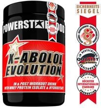 Powerstar Food X-ABOLOL EVOLUTION In & Post Workout Drink, 600 g Dose, Raspberry Lime