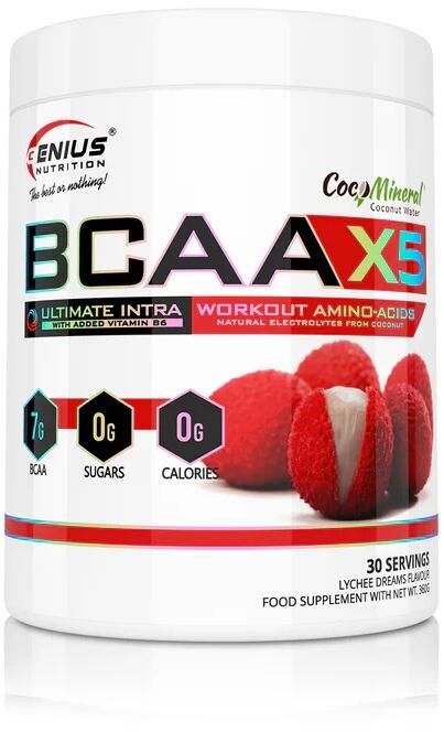 Genius Nutrition BCAA-X5, 360 g Dose, Lychee