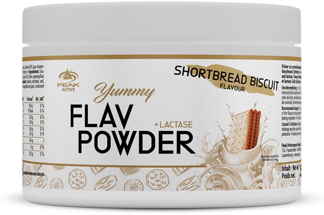 Peak Performance Yummy Flav Powder, 250 g Dose, Shortbread Biscuit