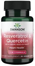 Swanson Resveratrol & Quercetin, 30 Kapseln