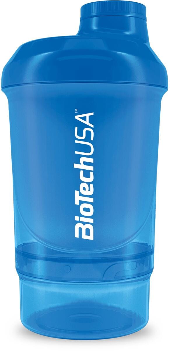 BioTech USA Shaker Wave+ Nano, 300 ml (+150 ml), Blue