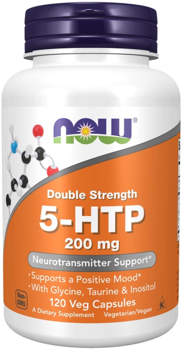 Now Foods Double Strength 5-HTP 200 mg, 120 Kapseln