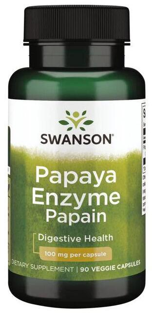 Swanson Papaya Enzyme Papain 100 mg, 90 Kapseln