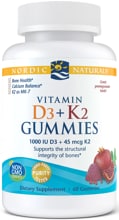 Nordic Naturals Vitamin D3+K2 Gummies, 60 Fruchtgummis, Pomegranate