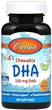 Carlson Labs DHA für Kinder zum Kauen, 60 Kapseln, Orange