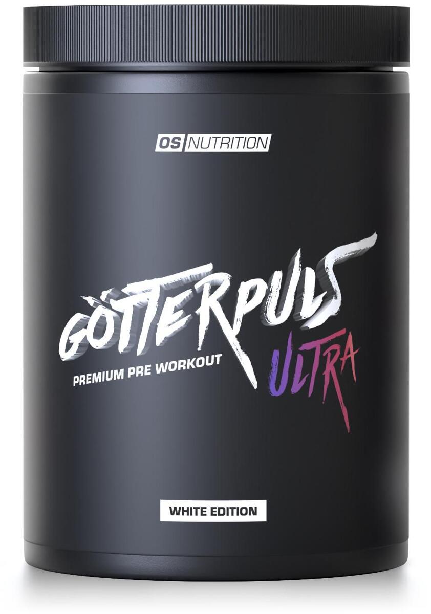 OS NUTRITION Götterpuls ULTRA Premium Pre Workout, 480 g Dose, White Edition
