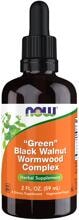 NOW Foods Green Black Walnut Wormwood Complex Liquid, 59 ml Fläschchen