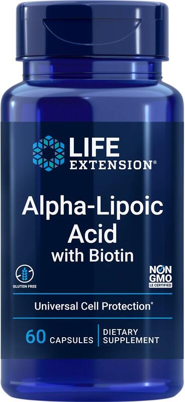 Life Extension Alpha-Lipoic Acid with Biotin, 60 Kapseln