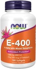 Now Foods Vitamin E mit Selen 400 IU, 100 Softgelkapseln