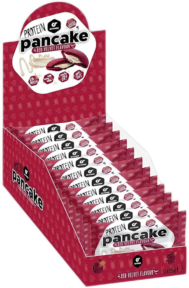 GoFitness Protein Pancake, 12 x 55 g Packung, Red Velvet