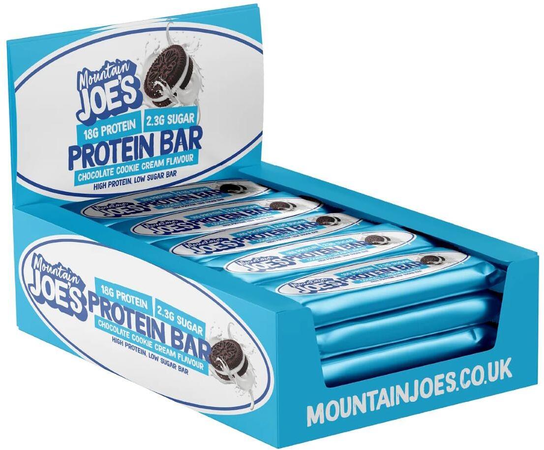 Mountain Joes Protein Bar, 12 x 55 g Riegel, Chocolate Cookie Cream