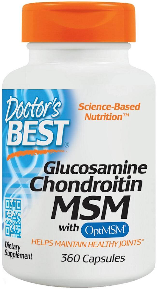 Doctors Best Glucosamine Chondroitin MSM with OptiMSM, 360 Kapseln