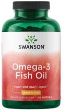 Swanson Omega-3 Fish Oil, 150 Softgels, Lemon