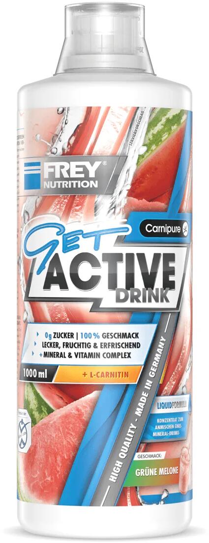 Frey Nutrition Get Active Drink, 1000 ml Flasche, Melone